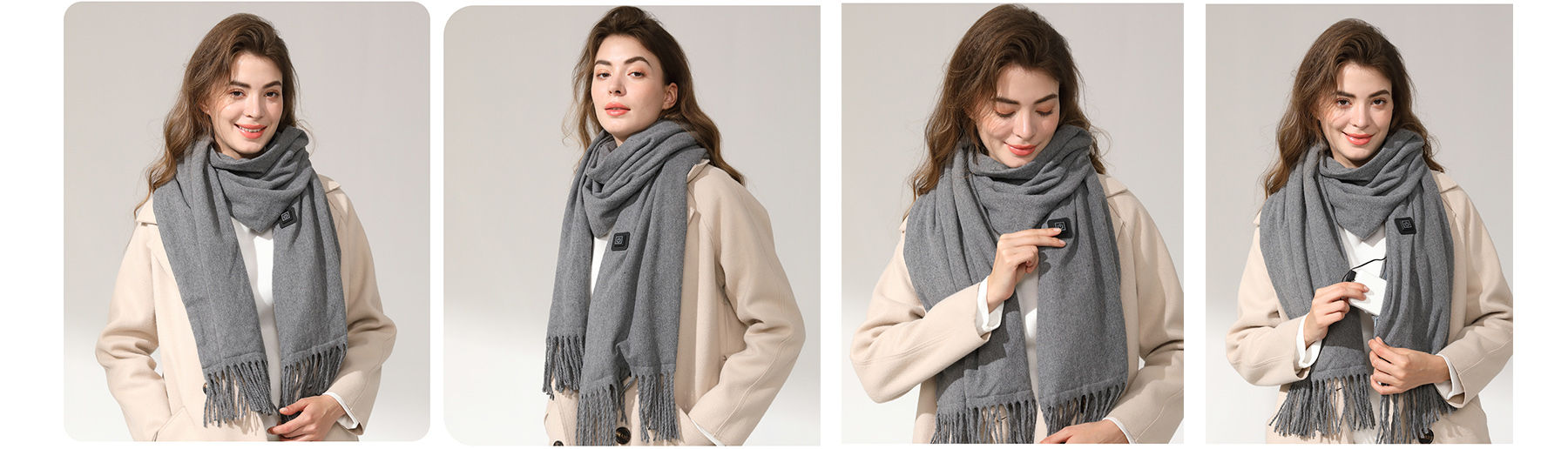 Smart heating scarf