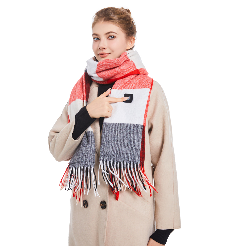 Heated Scarf WJ001 Classic large checkered A